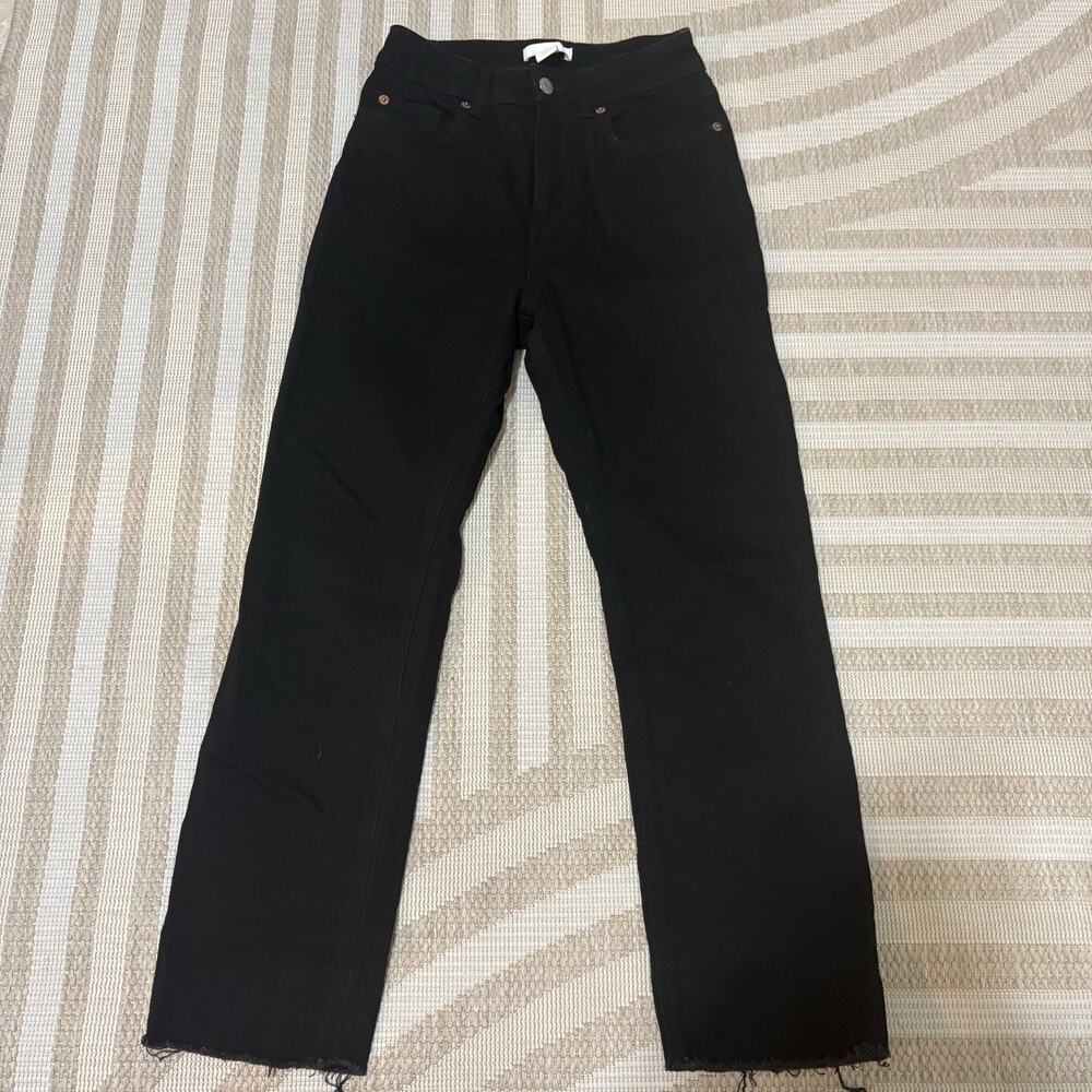 H&M Women's Black Denim Size 4 Grunge Casual Jeans